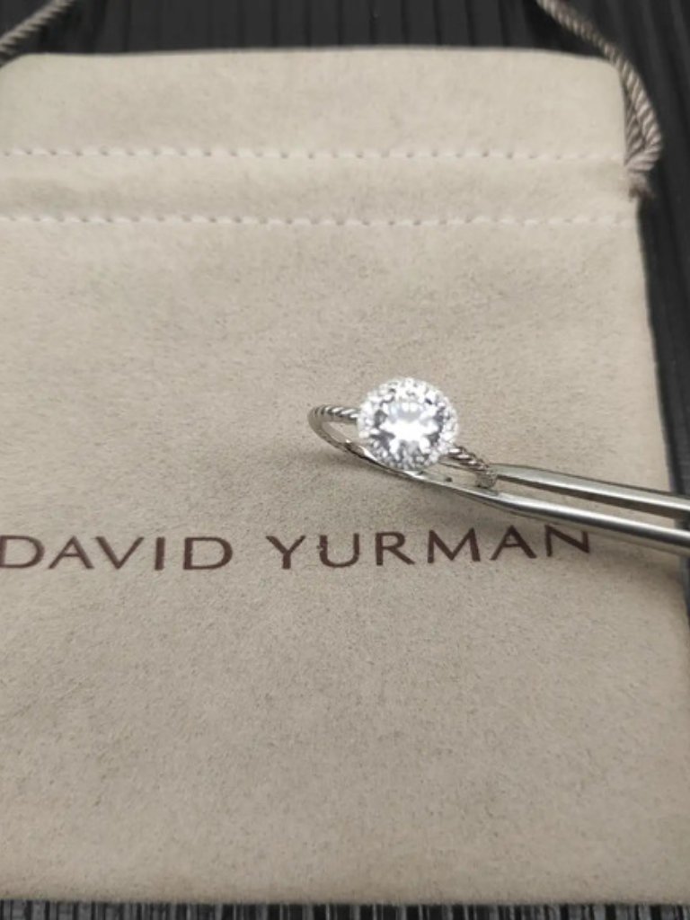 David Yurman Round Halo Diamond Ring
